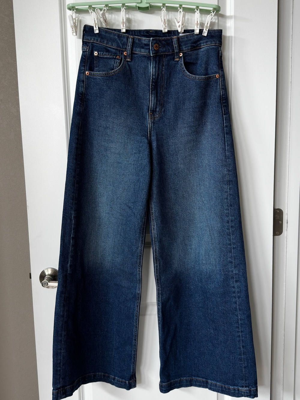 GAP Women's Wide-Leg Dark Indigo Jeans